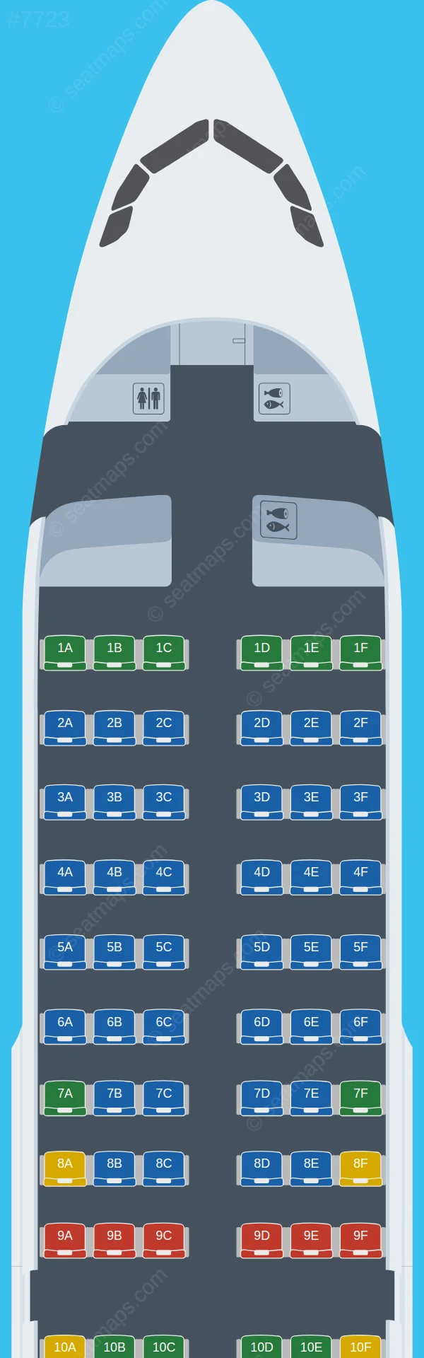 Lufthansa Airbus A319-100 V.1 seatmap preview