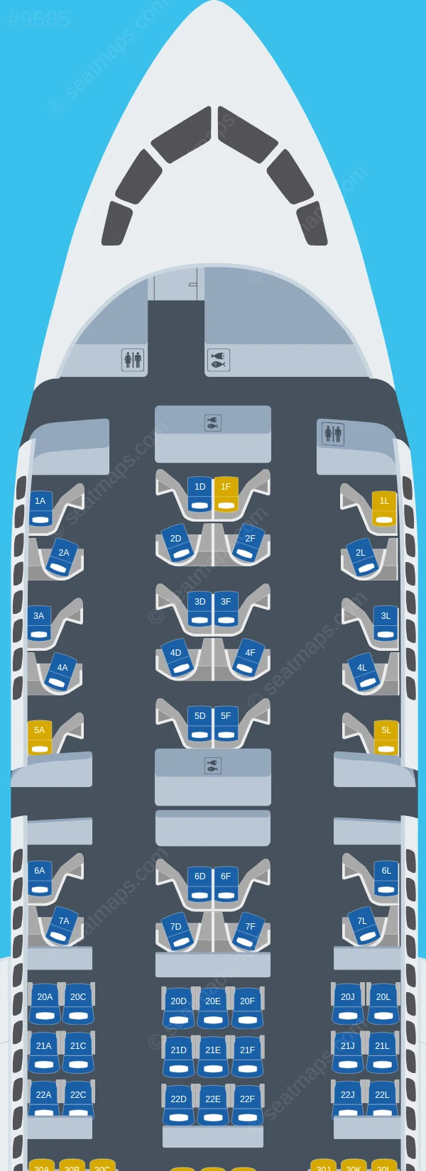 United Boeing 787-8 seatmap preview