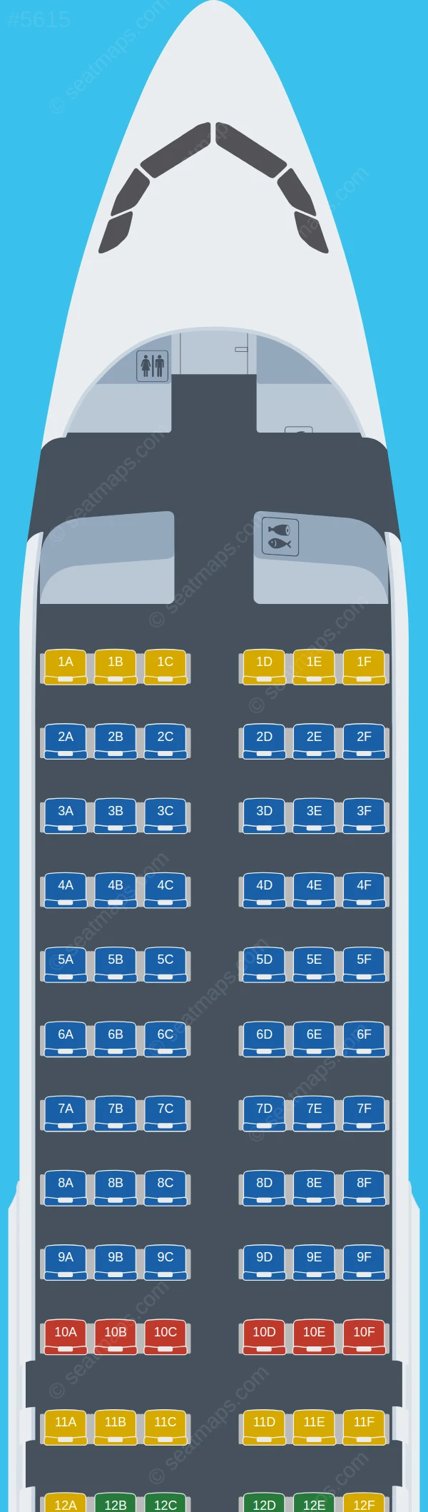 Air France Airbus A320-200 V.1 seatmap preview