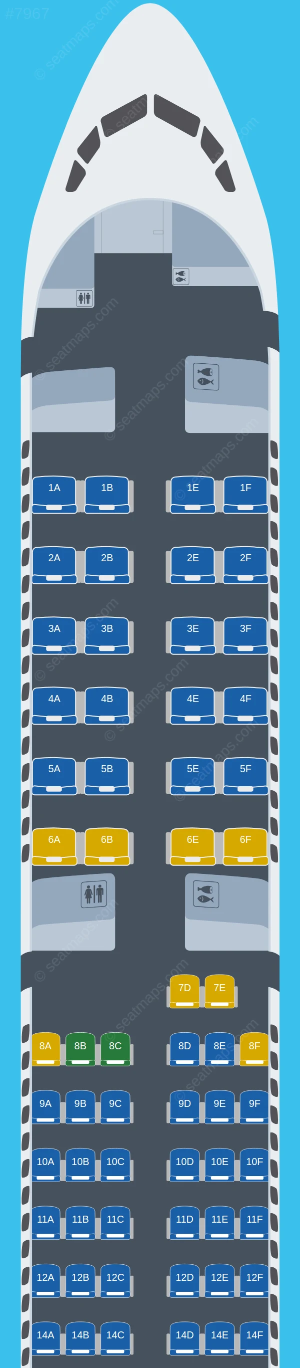 United Boeing 757-300 seatmap preview