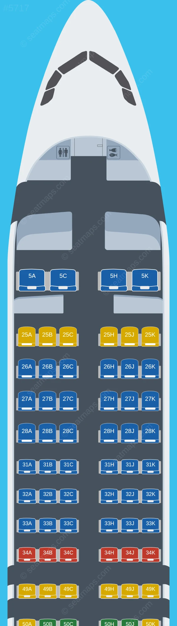 China Southern Airbus A320neo seatmap preview
