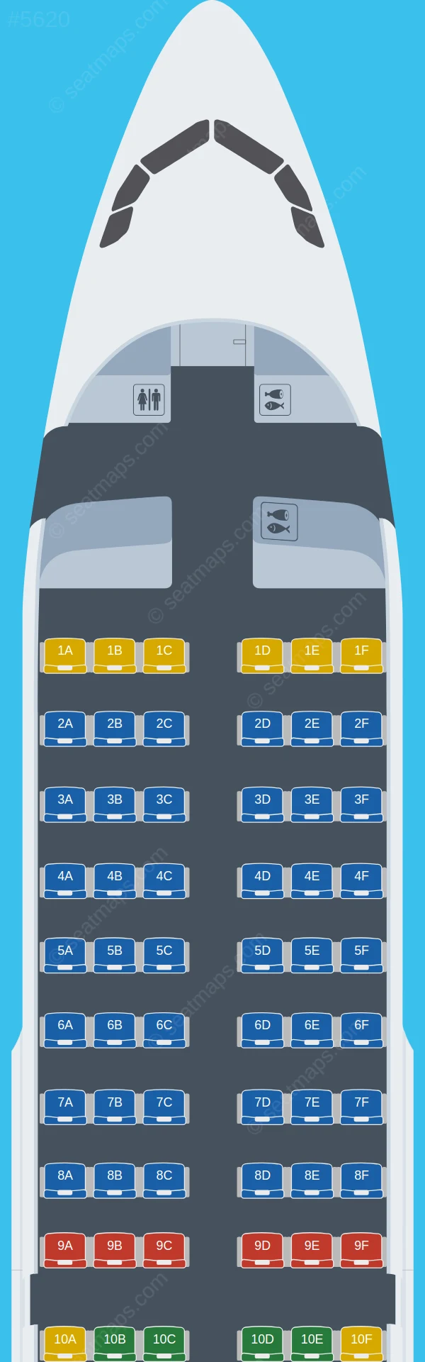 Air France Airbus A319-100 V.1 seatmap preview