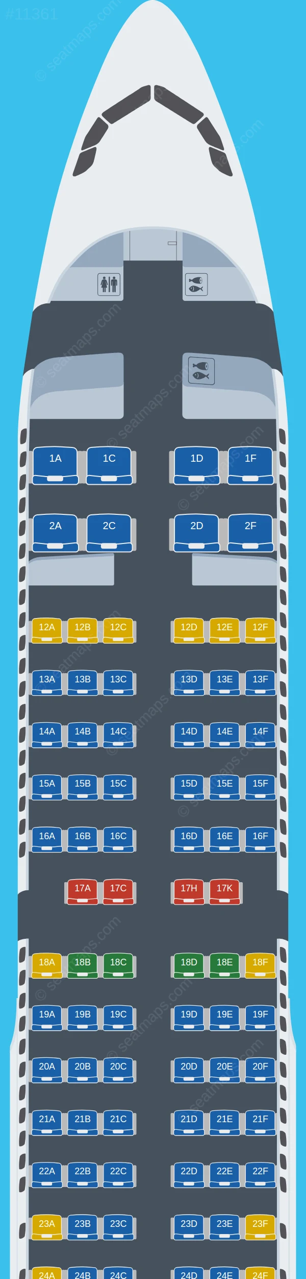 Air Canada Airbus A321-200 V.2 seatmap preview