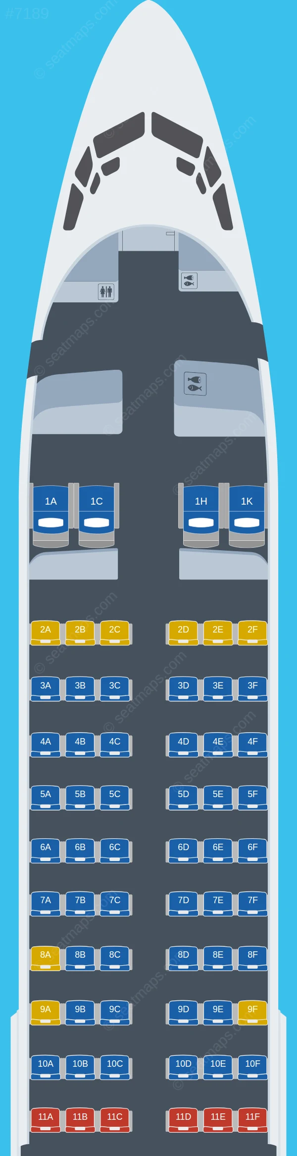 Yakutia Airlines Boeing 737-800 seatmap preview