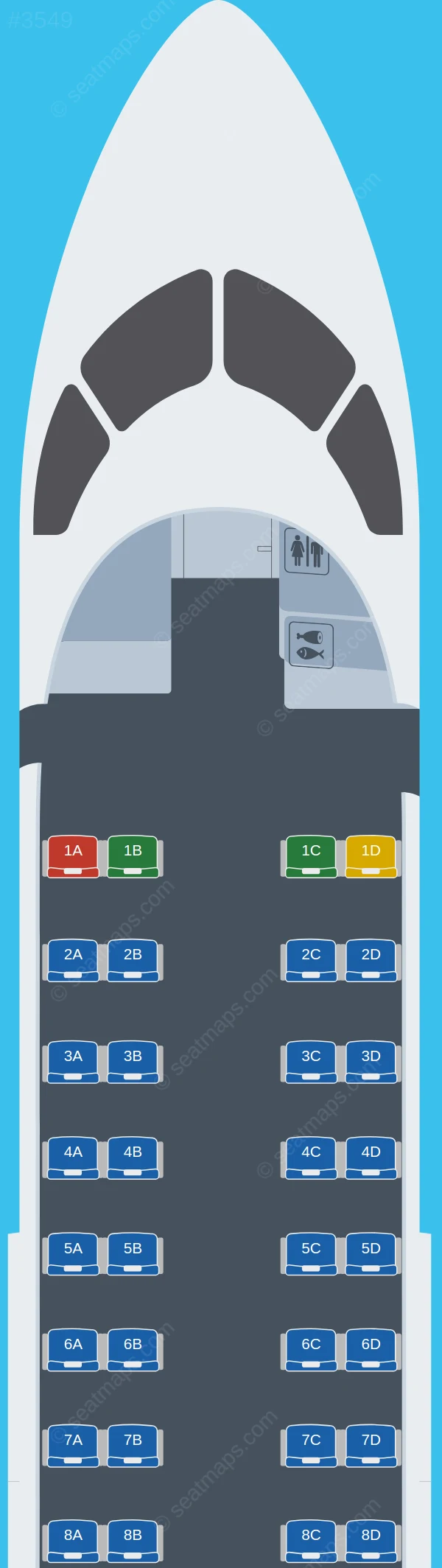 Air New Zealand De Havilland Q300 seatmap preview