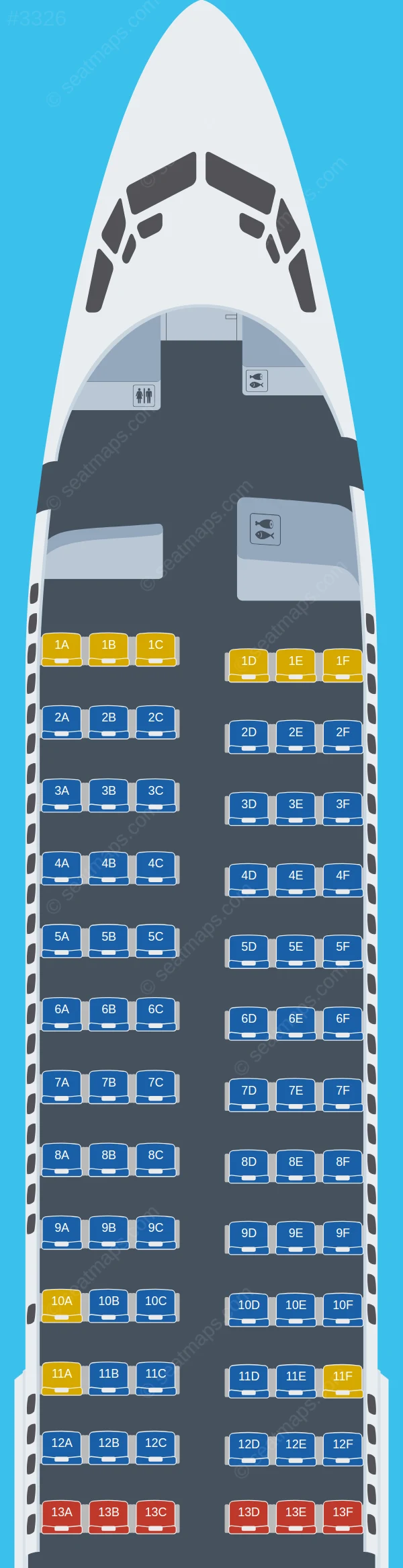 Norwegian Air Shuttle Boeing 737-800 V.1 seatmap preview