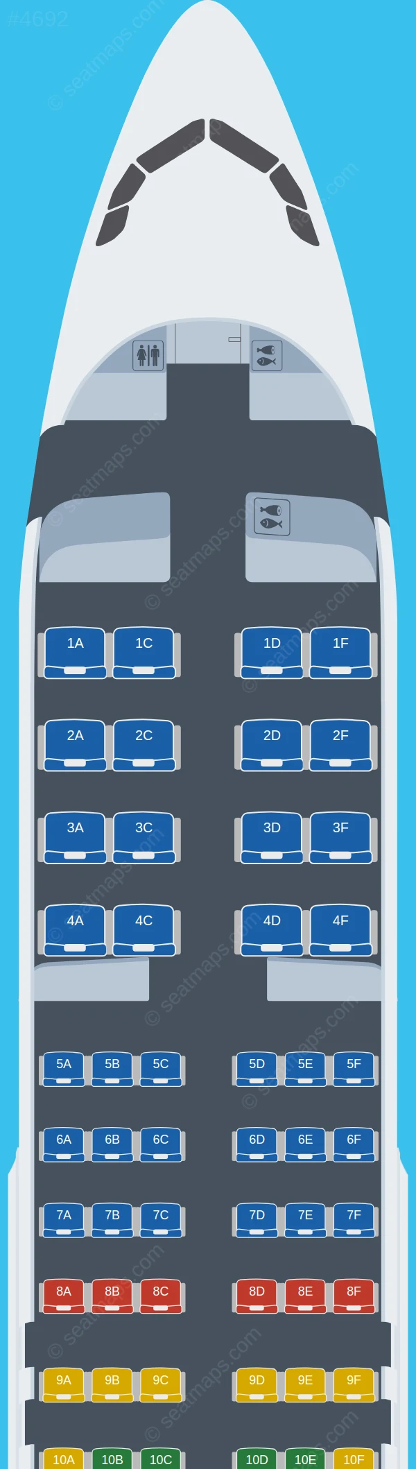 Lao Airlines Airbus A320-200 V.1 seatmap preview