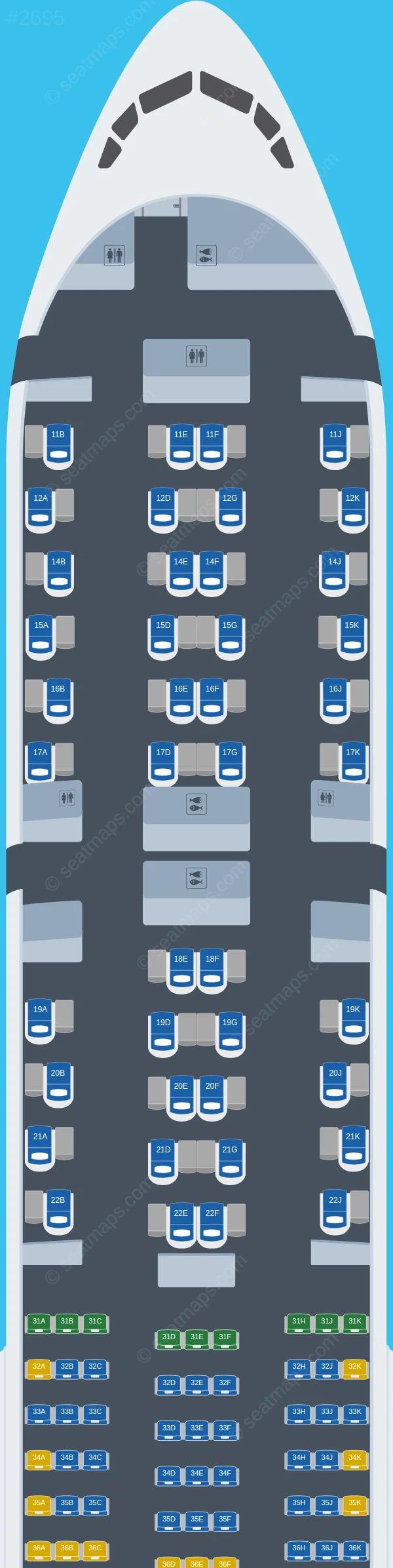 Thai Airways International Boeing 777-300ER V.1 seatmap preview