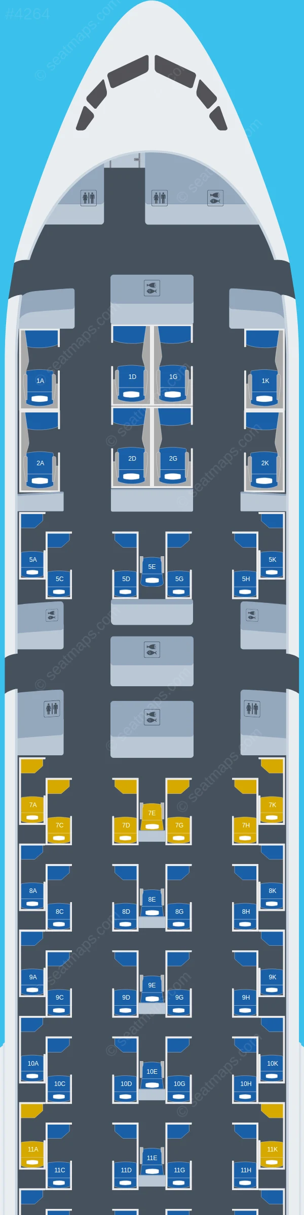 Japan Airlines - JAL Boeing 777-300ER seatmap preview