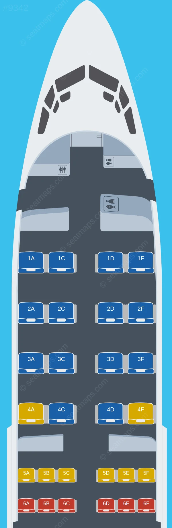 Air Algerie Boeing 737-600 seatmap preview