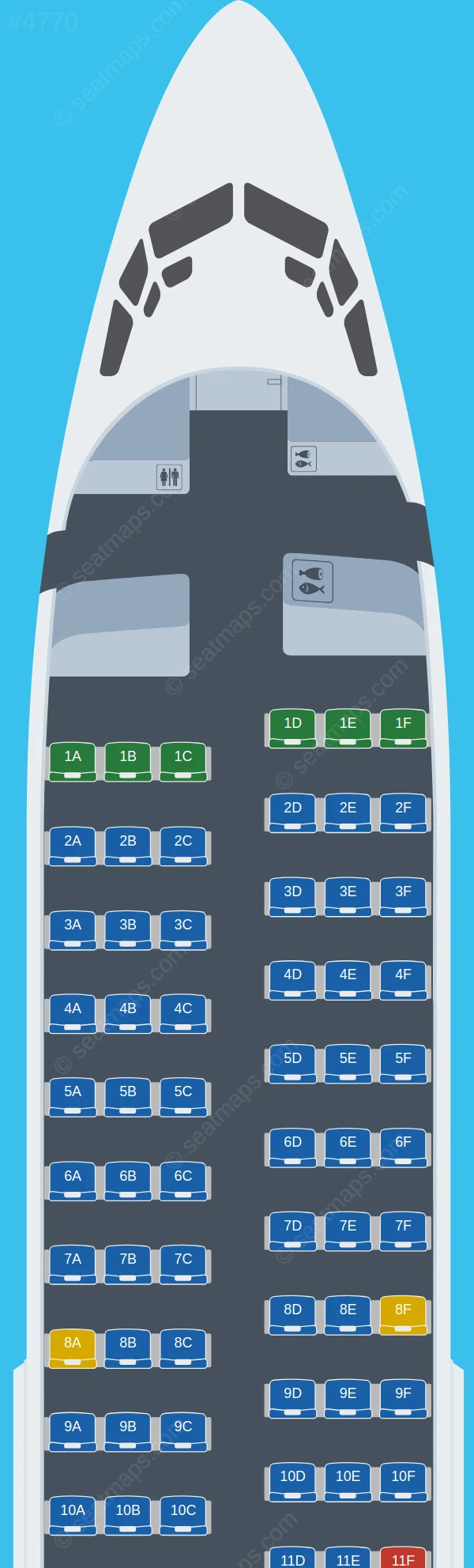 SCAT Airlines Boeing 737-700 seatmap preview