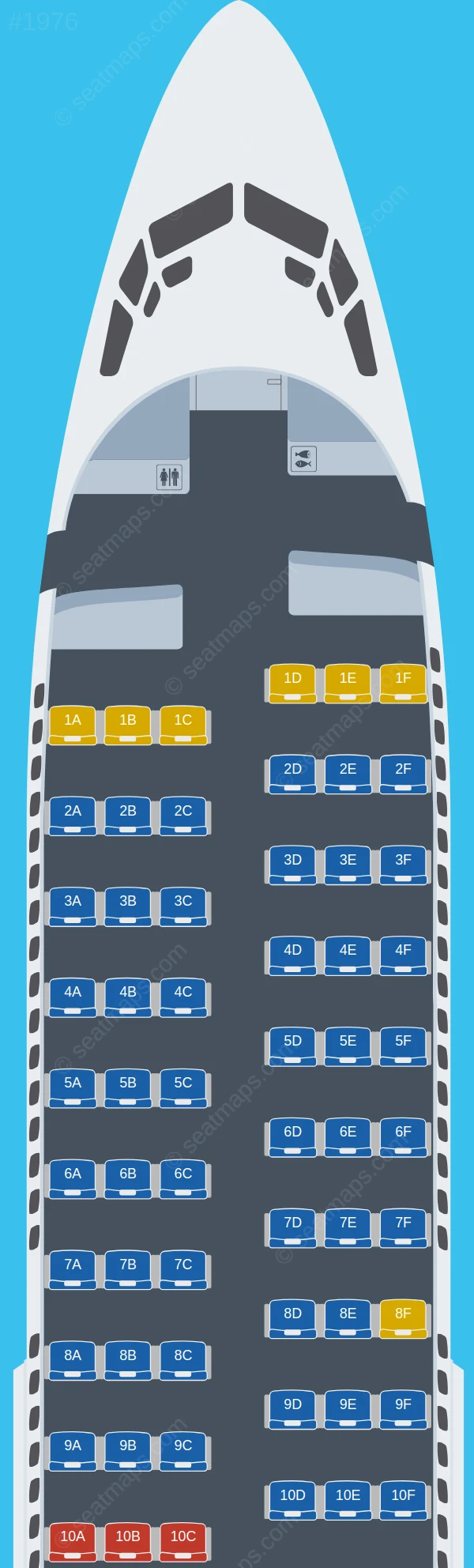 Southwest Airlines Boeing 737-700 (old) seatmap preview