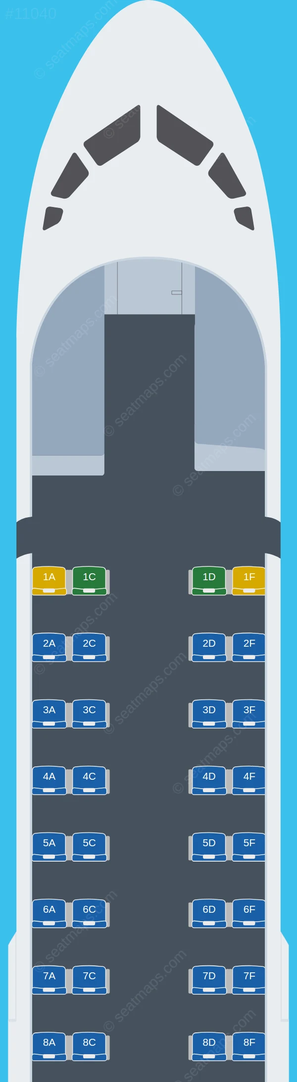 US-Bangla Airlines ATR 72-600 seatmap preview