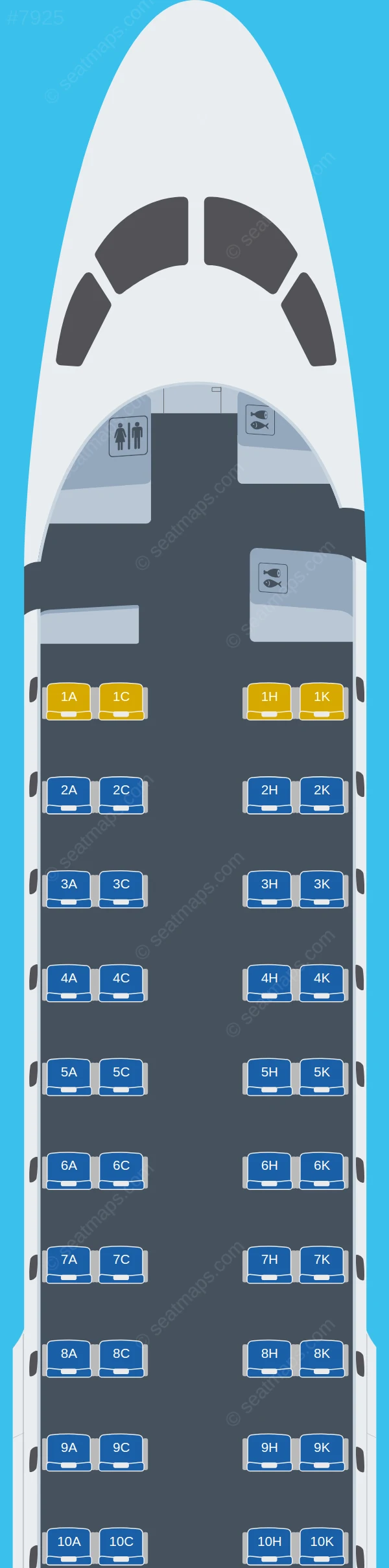 Fuji Dream Airlines - FDA Embraer E175 seatmap preview