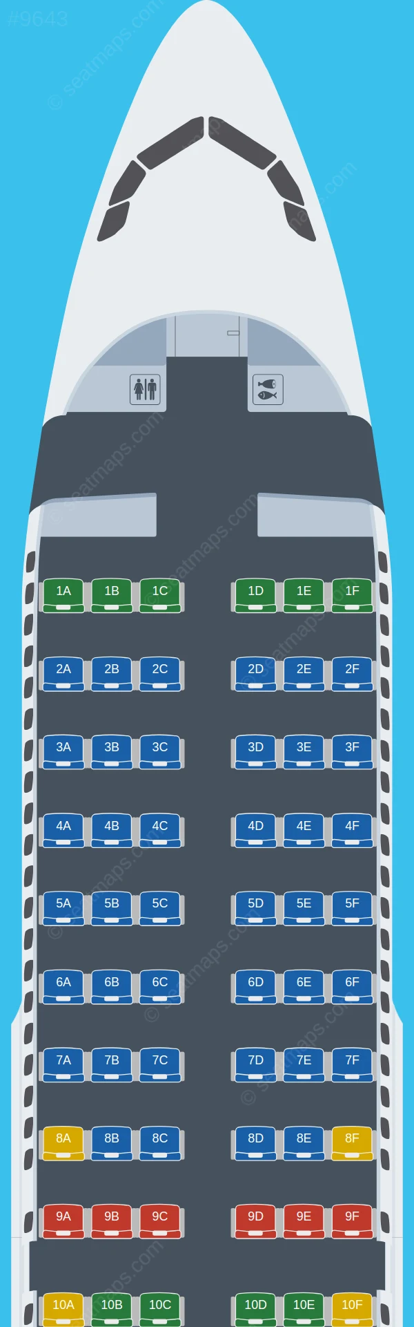 ITA Airways Airbus A319-100 seatmap preview
