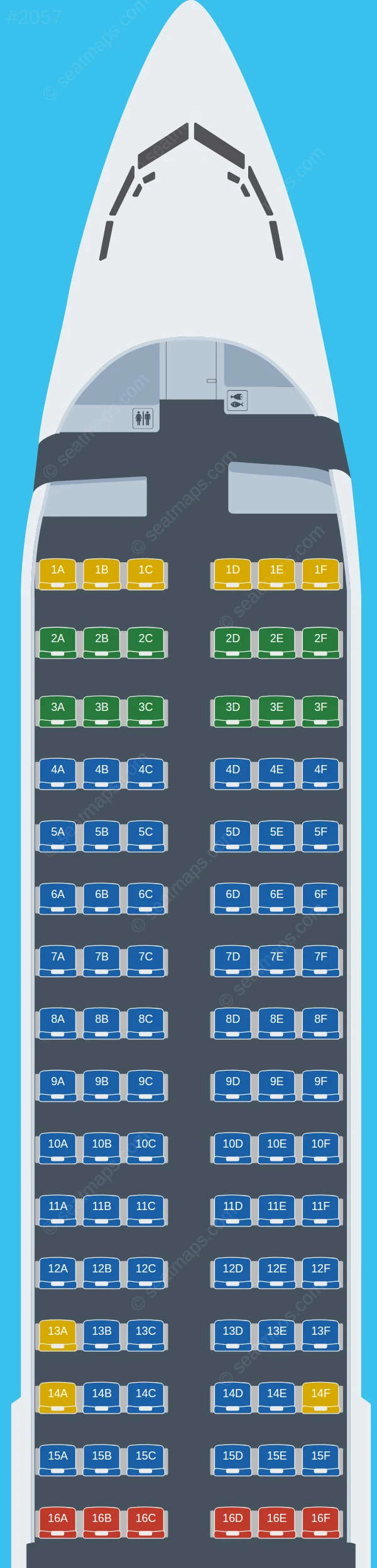 SpiceJet Boeing 737-900 ER seatmap preview
