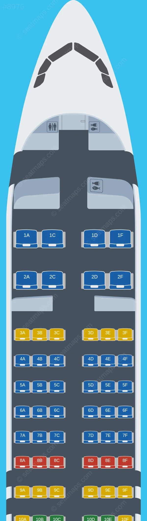 Shenzhen Airlines Airbus A320neo seatmap preview