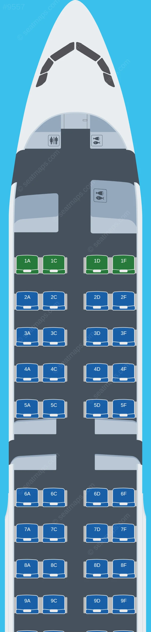 Titan Airways Airbus A321-200 V.4 seatmap preview