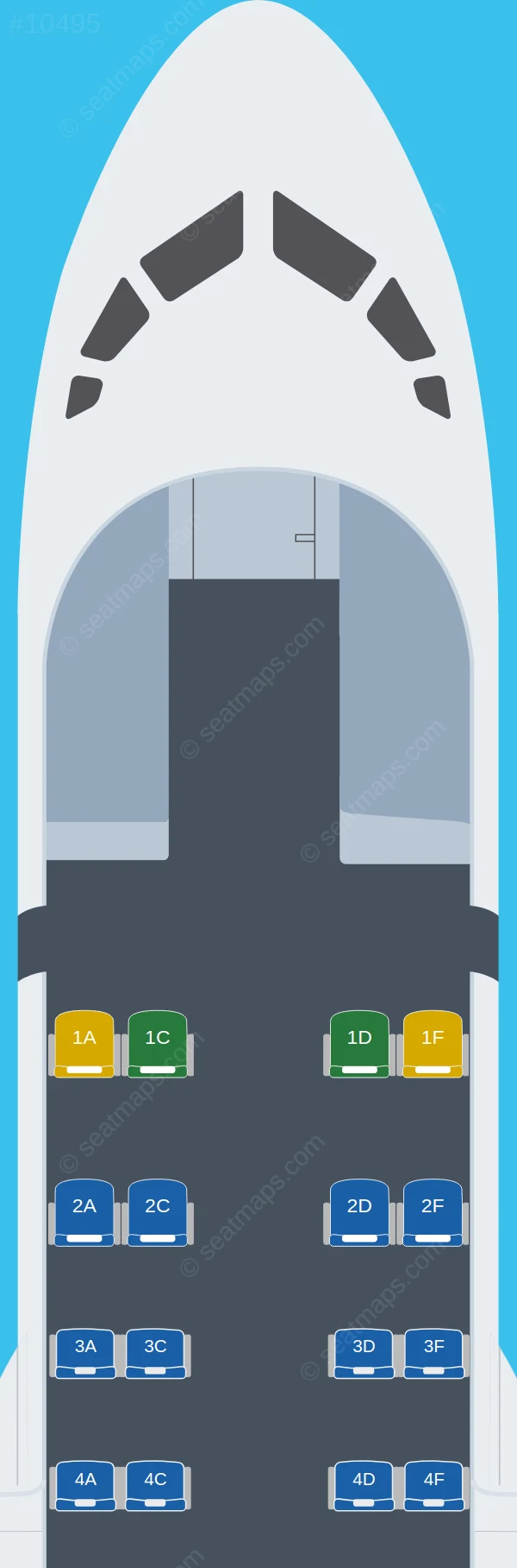 Druk Air ATR 42-600 seatmap preview