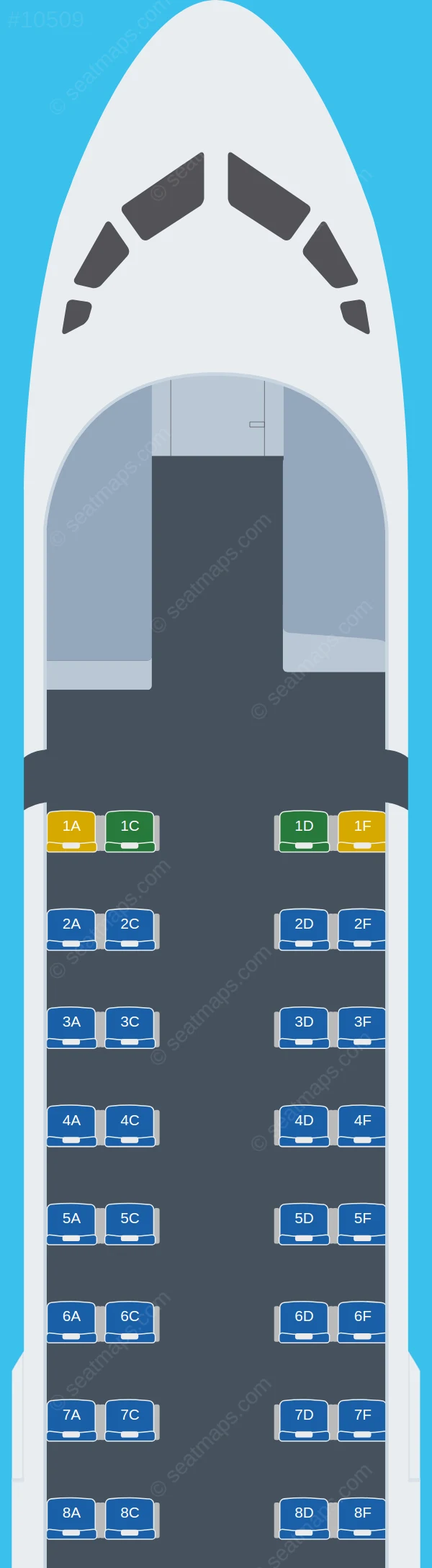 Yeti Airlines ATR 72-500 V.1 seatmap preview