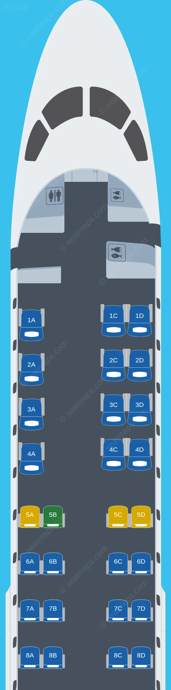 Delta Embraer E175 V.2 seatmap preview