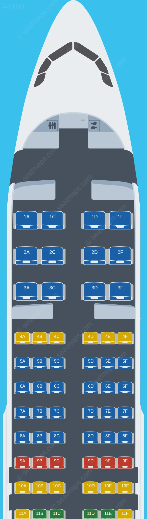 Batik Air Airbus A320-200 V.1 seatmap preview