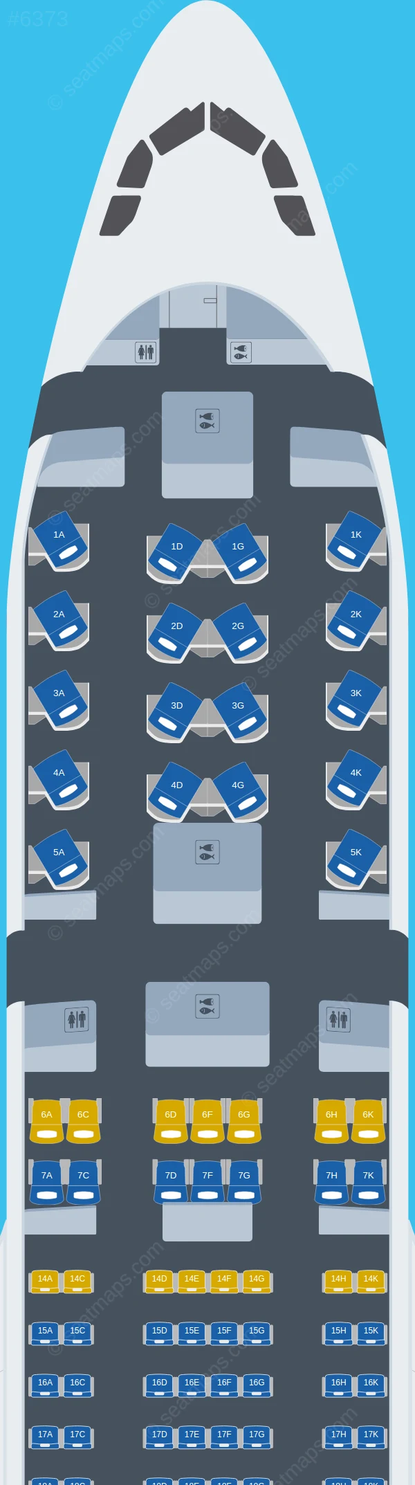 Air Algerie Airbus A330-200 V.1 seatmap preview