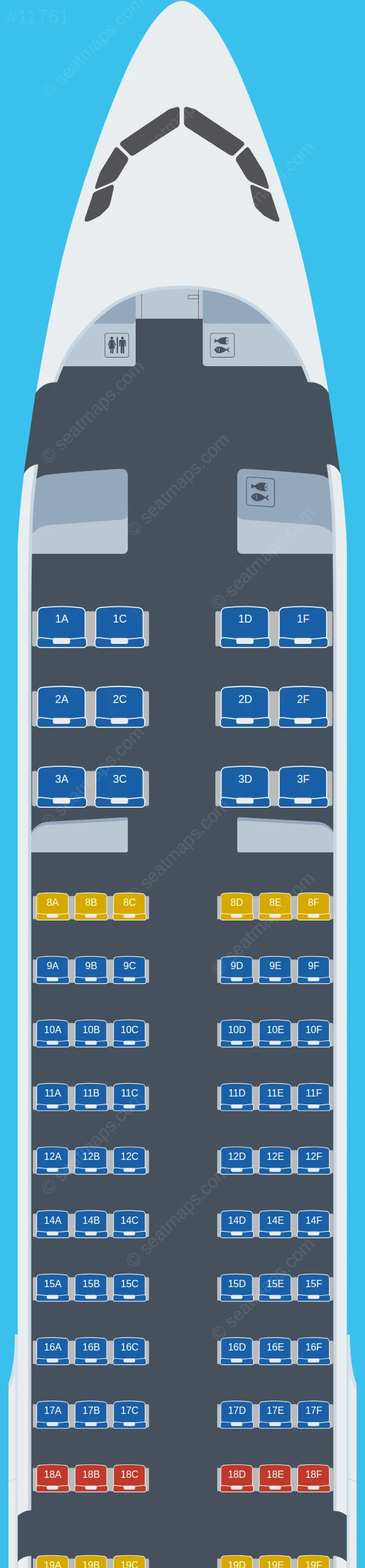 Gulf Air Airbus A321neo seatmap preview