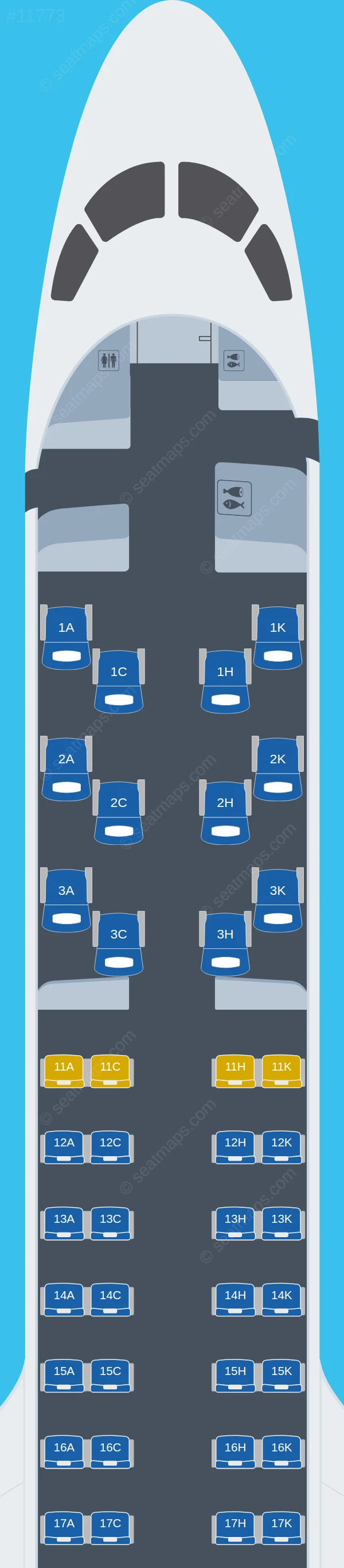 Royal Jordanian Embraer E195 E2 seatmap preview
