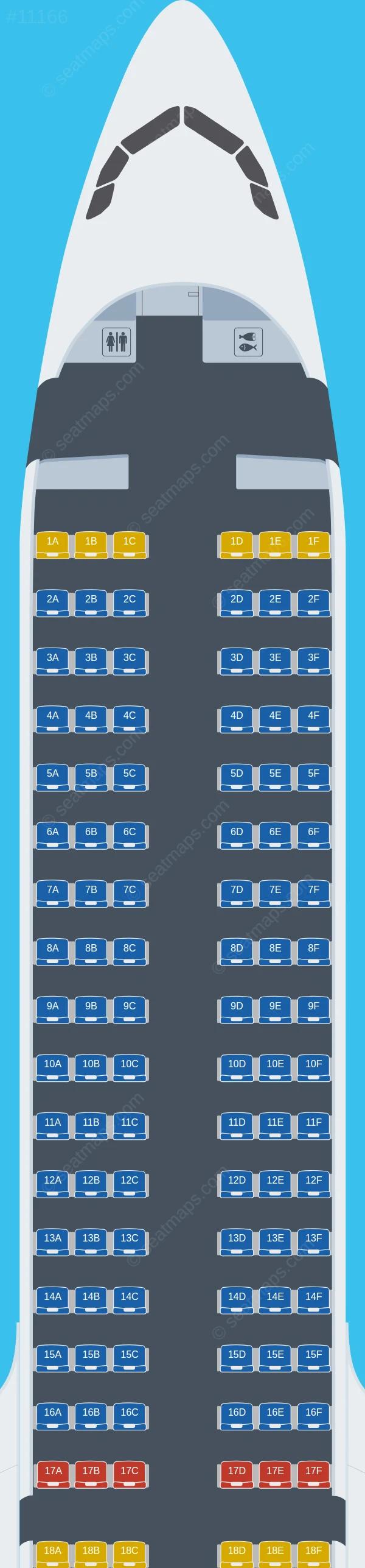 HK Express Airbus A321neo seatmap preview