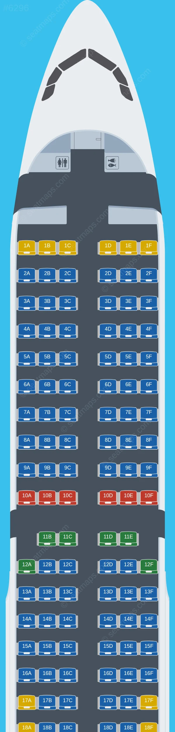 VietJet Air Airbus A321-200 V.2 seatmap preview