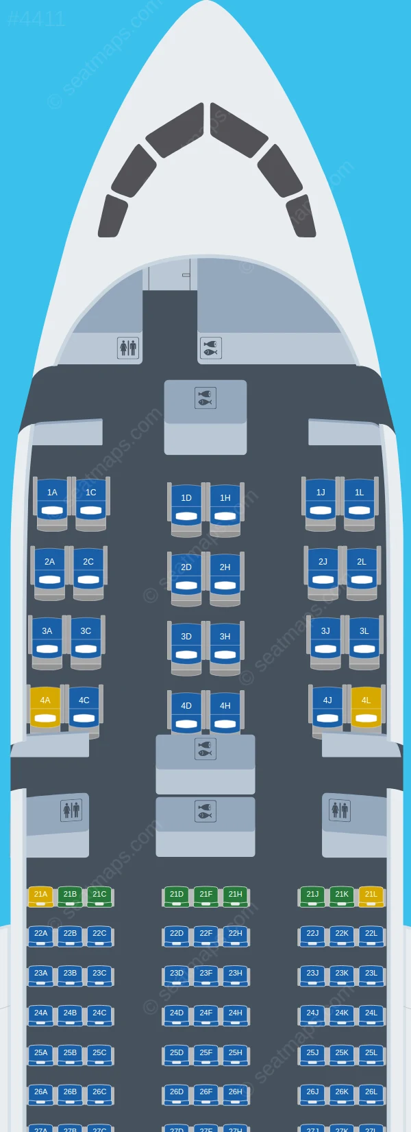 Ethiopian Airlines Boeing 787-8 V.1 seatmap preview