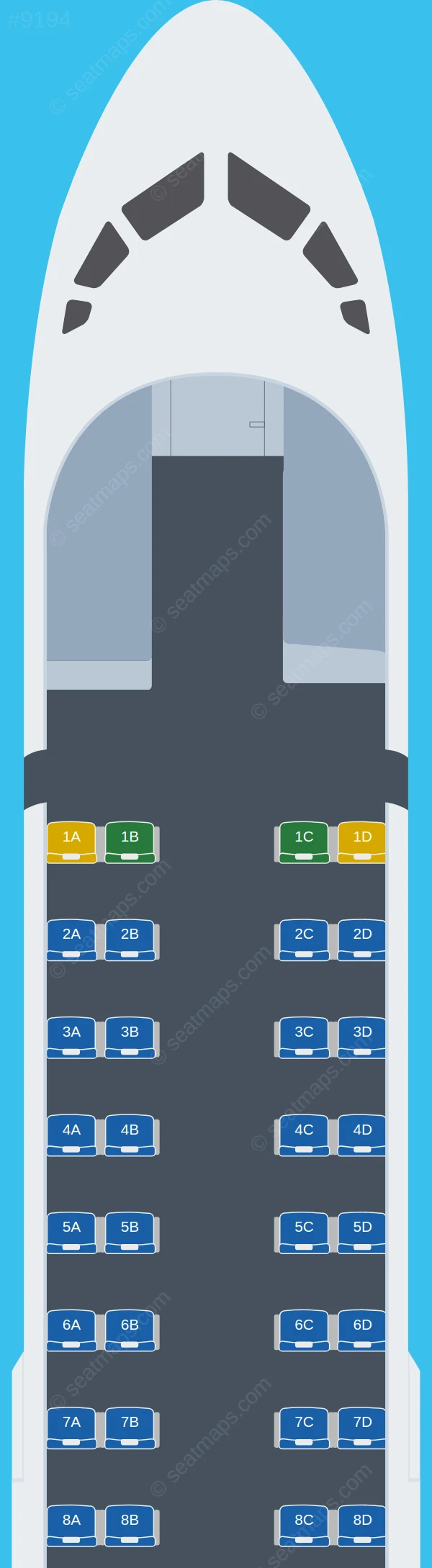 DAT LT ATR 72-500 seatmap preview