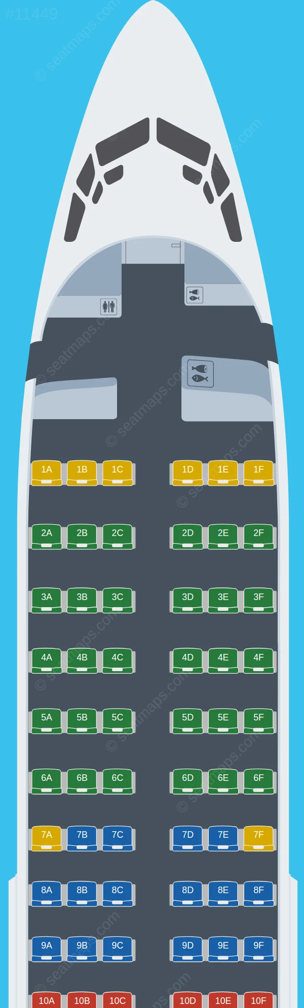 Eznis Airways Boeing 737-700 V.2 seatmap preview