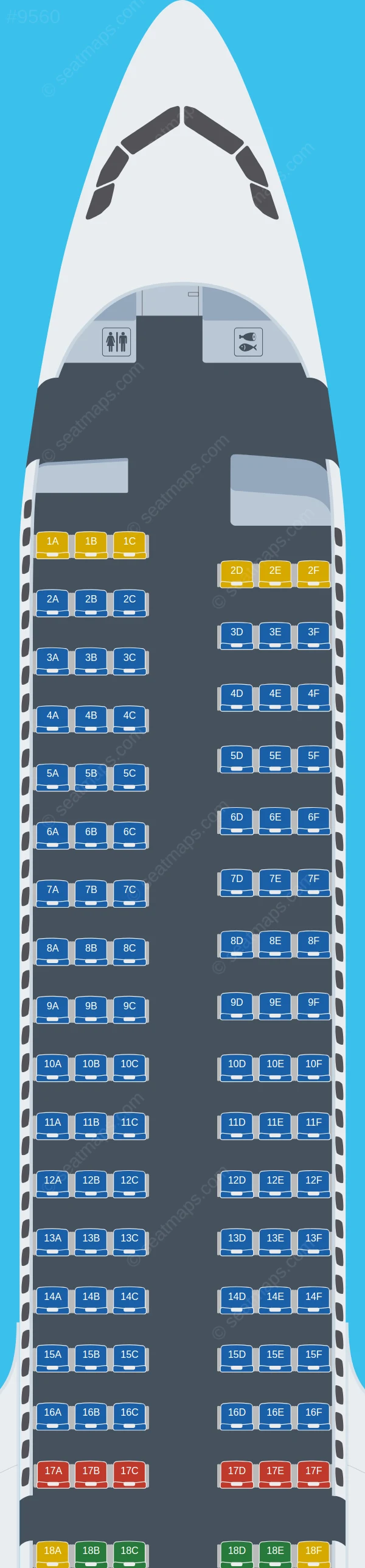 easyJet Europe Airbus A321neo seatmap preview