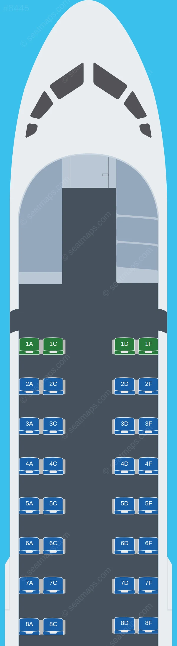 Bestfly Cabo Verde ATR 72-500 seatmap preview