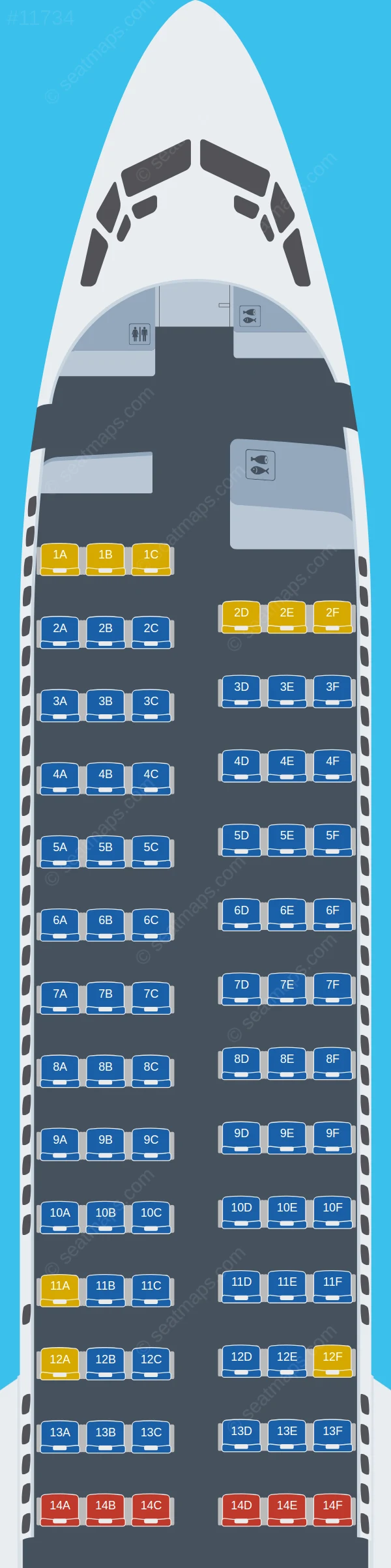 Arajet Boeing 737 MAX 8 V.2 seatmap preview
