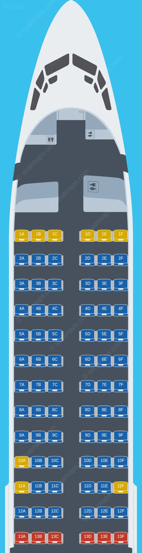 AJet Boeing 737-800 V.2 seatmap preview