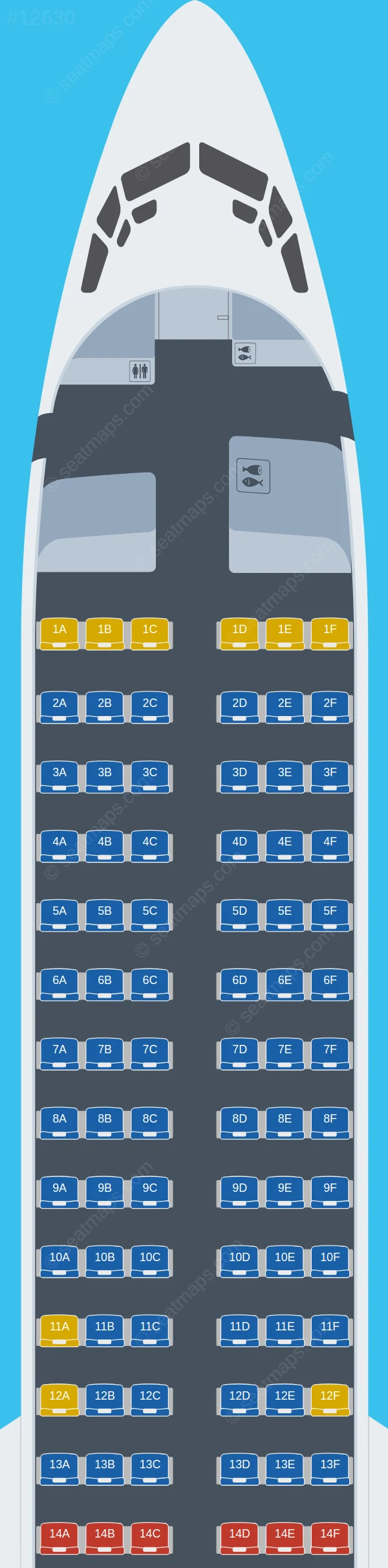Georgian Airways Boeing 737-900 seatmap preview