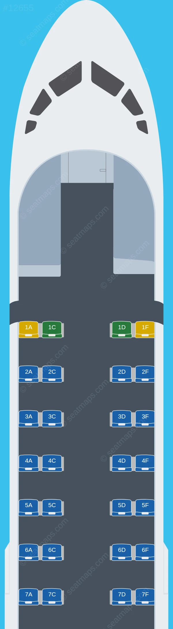 Madagascar Airlines ATR 72-500 V.3 seatmap preview