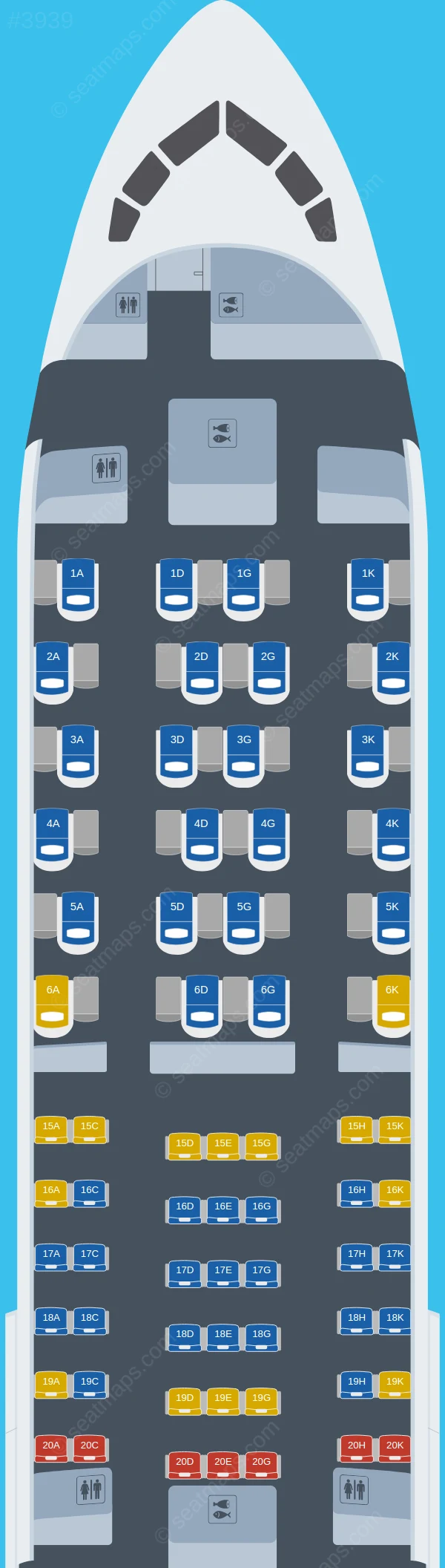 Japan Airlines - JAL Boeing 767-300ER V.1 seatmap preview