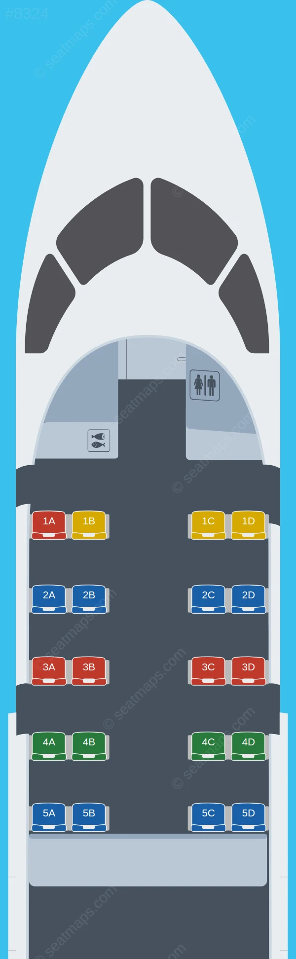 Skytrans Australia De Havilland Q100 V.3 seatmap preview