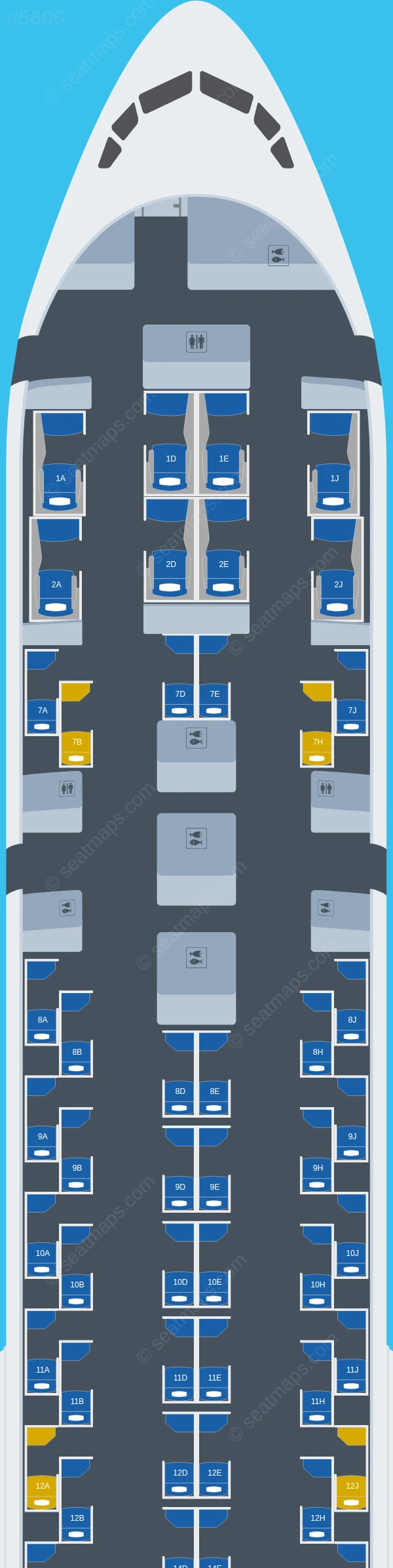 Korean Air Boeing 777-300ER V.1 seatmap preview