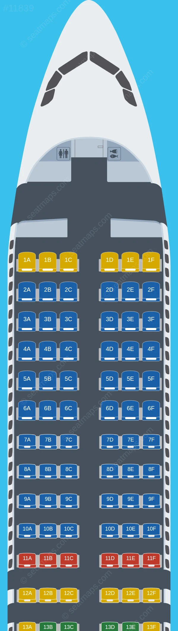 Condor Airbus A320neo seatmap preview