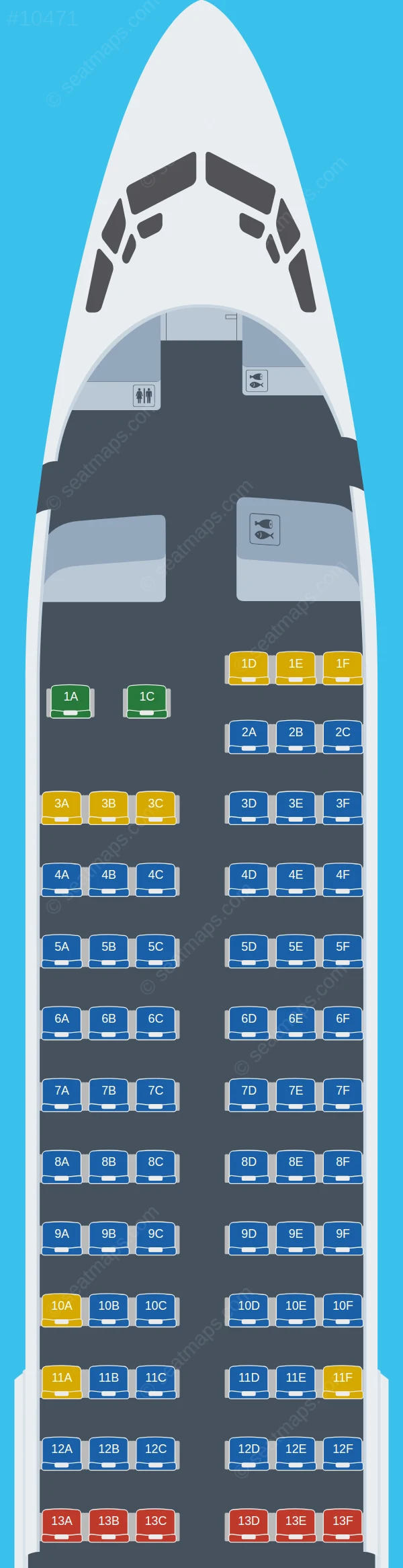 Alrosa Aviakompania Boeing 737-800 V.1 seatmap preview