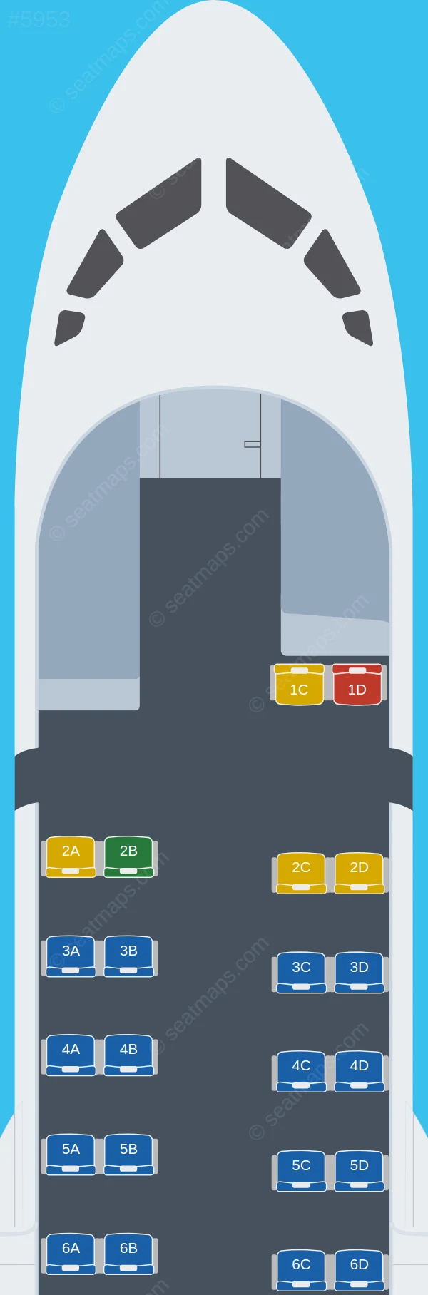 Japan Air Commuter ATR 42-600 seatmap preview