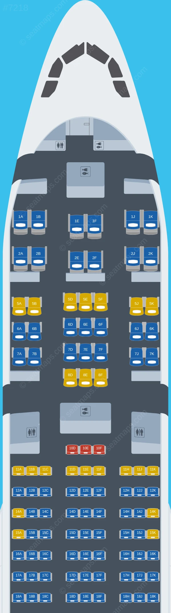 Air Caraibes Airbus A330-200 seatmap preview