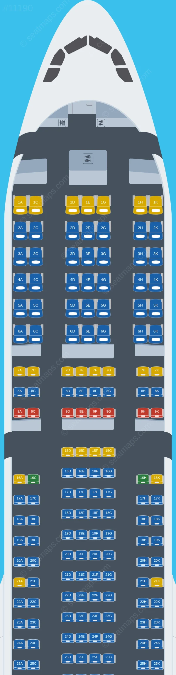 Garuda Indonesia Airbus A330-900neo seatmap preview