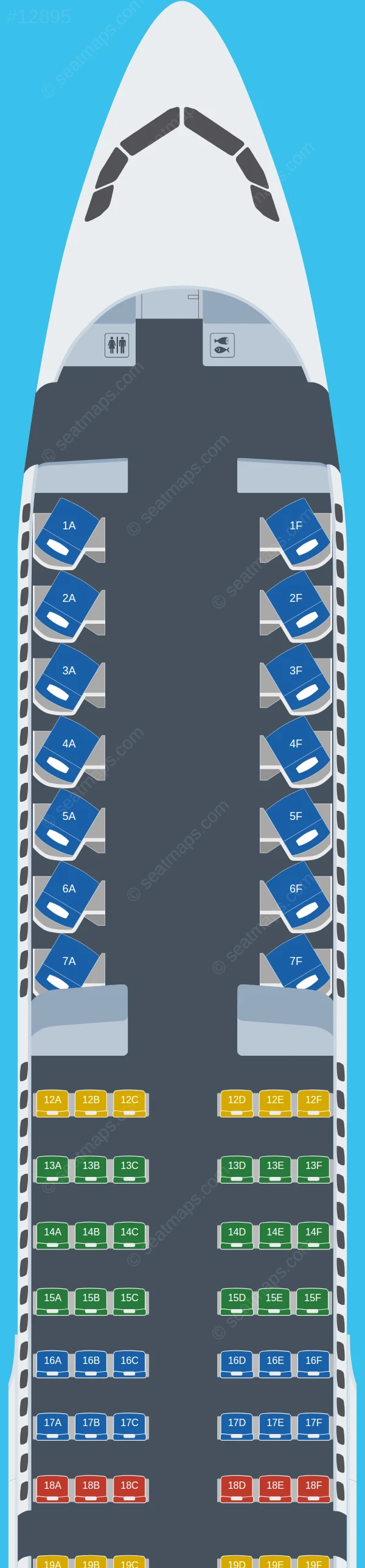 Air Canada Airbus A321neo XLR seatmap preview