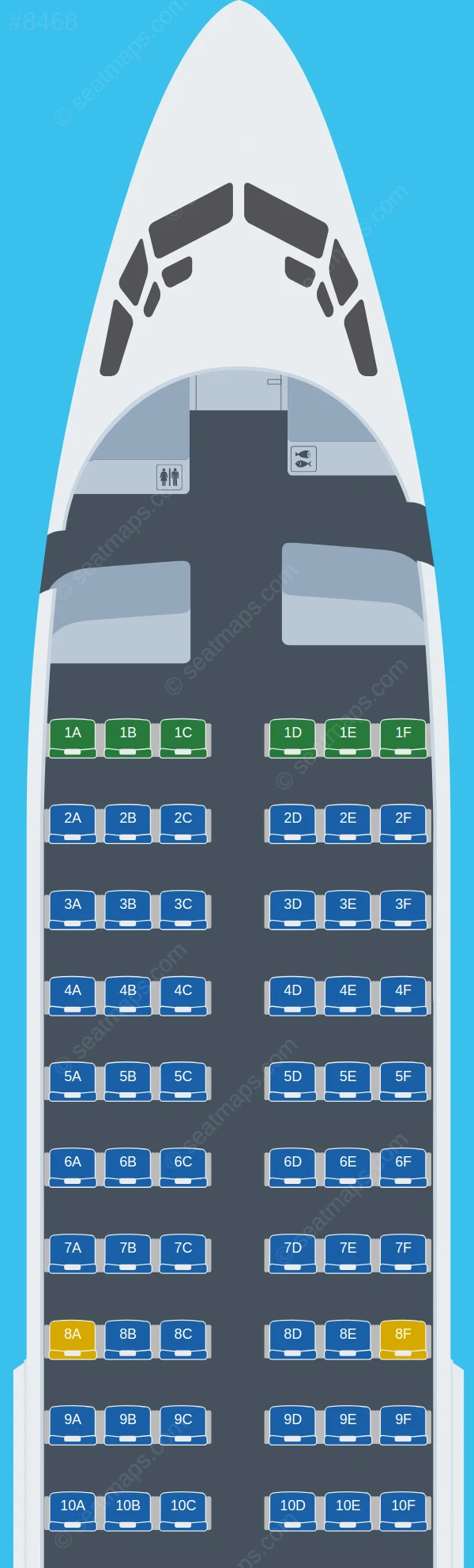 China United Airlines Boeing 737-700 seatmap preview